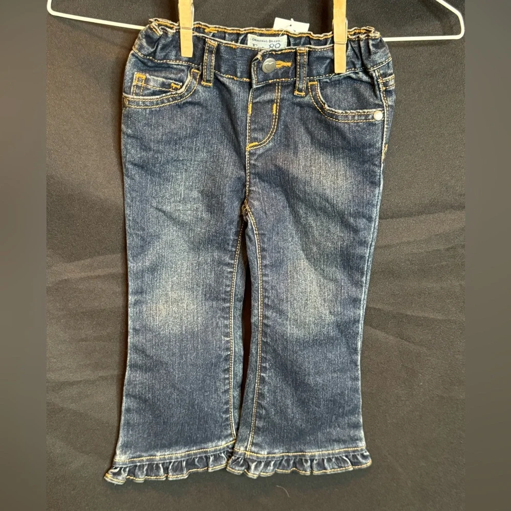 NWT Children’s Place Ruffle Leg Dark Denim Boutique Size 2T